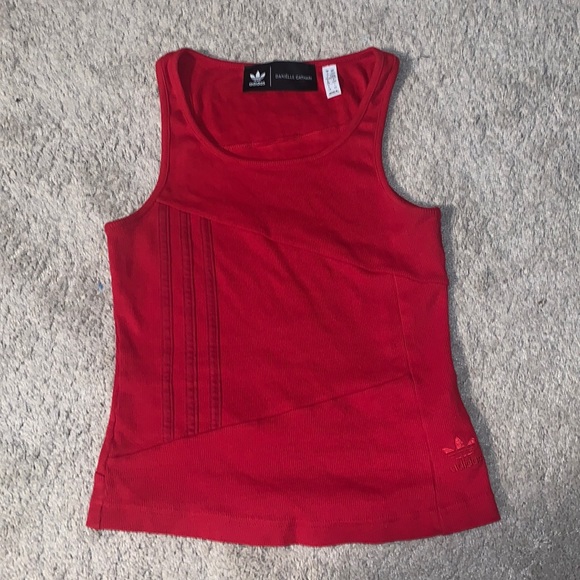 Danielle Cathari Red Adidas Top - Picture 1 of 4